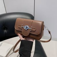 Women's Pu Leather Solid Color Streetwear Flip Cover Crossbody Bag main image 5