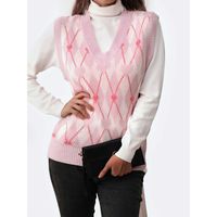 Women's Vest Sleeveless Sweaters & Cardigans Casual Geometric main image 3