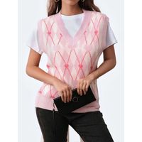 Women's Vest Sleeveless Sweaters & Cardigans Casual Geometric main image 5