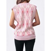 Women's Vest Sleeveless Sweaters & Cardigans Casual Geometric main image 4