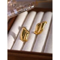 1 Pair Simple Style Classic Style Wings Plating 304 Stainless Steel 18K Gold Plated Ear Studs main image 5