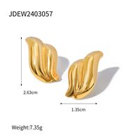 1 Pair Simple Style Classic Style Wings Plating 304 Stainless Steel 18K Gold Plated Ear Studs sku image 1