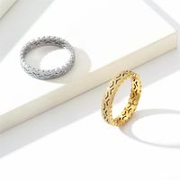 Simple Style Classic Style Solid Color 304 Stainless Steel Plating 18K Gold Plated Women's Rings main image 1