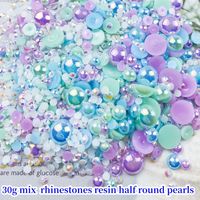 1 Set Resin Rhinestone Round Beads main image 3