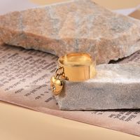 304 Stainless Steel 14K Gold Plated Simple Style Heart Shape Zircon Charm Rings main image 4
