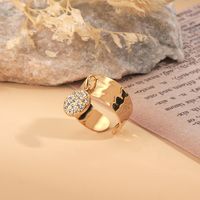 304 Stainless Steel 14K Gold Plated Simple Style Heart Shape Zircon Charm Rings main image 8