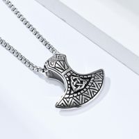 Simple Style Axe 304 Stainless Steel Rhinestones 18K Gold Plated Unisex Pendant Necklace sku image 1