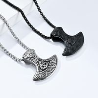 Simple Style Axe 304 Stainless Steel Rhinestones 18K Gold Plated Unisex Pendant Necklace main image 3