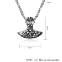 Simple Style Axe 304 Stainless Steel Rhinestones 18K Gold Plated Unisex Pendant Necklace main image 2