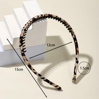 Women's Basic Artistic Leopard Plastic Fabric Woven Belt Hair Band main image 2
