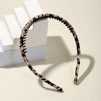 Women's Basic Artistic Leopard Plastic Fabric Woven Belt Hair Band sku image 3