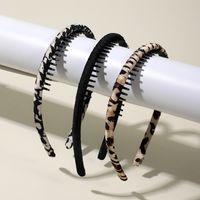 Women's Basic Artistic Leopard Plastic Fabric Woven Belt Hair Band main image 7