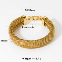 Modern Style Solid Color 304 Stainless Steel 16K Gold Plated White Gold Plated Gold Plated Bangle In Bulk main image 3