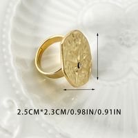 304 Stainless Steel 14K Gold Plated Elegant Exaggerated Simple Style Plating Heart Shape Dragonfly Natural Stone Zircon Rings sku image 4