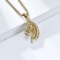 Simple Style Cows 304 Stainless Steel Rhinestones 18K Gold Plated Unisex Pendant Necklace sku image 3