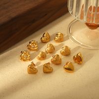1 Pair IG Style Sweet Heart Shape Polishing Plating 304 Stainless Steel 18K Gold Plated Ear Studs main image 8