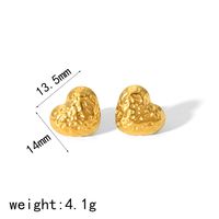 1 Pair IG Style Sweet Heart Shape Polishing Plating 304 Stainless Steel 18K Gold Plated Ear Studs main image 3