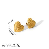 1 Pair IG Style Sweet Heart Shape Polishing Plating 304 Stainless Steel 18K Gold Plated Ear Studs main image 6