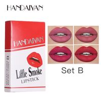 4 Paquetes De Cigarrillos Pequeños De Terciopelo Mate De Moda No Es Fácil De Desvanecer Lápiz Labial sku image 5