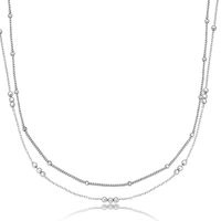 Sterling Silver 18K Gold Plated White Gold Plated Casual Simple Style Geometric Necklace sku image 2
