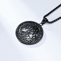 Simple Style Crack 304 Stainless Steel Rhinestones 18K Gold Plated Unisex Pendant Necklace main image 4