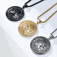 Simple Style Crack 304 Stainless Steel Rhinestones 18K Gold Plated Unisex Pendant Necklace main image 1