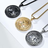 Simple Style Crack 304 Stainless Steel Rhinestones 18K Gold Plated Unisex Pendant Necklace main image 6