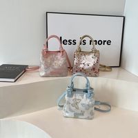 Women's Figured Cloth Flower Butterfly Streetwear Zipper Handbag Crossbody Bag main image video