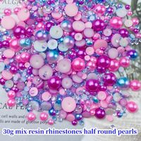 1 Set Resin Rhinestone Round Beads main image 8