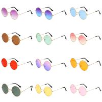 Punk Streetwear Solid Color Ac Round Frame Full Frame Women's Sunglasses sku image 28