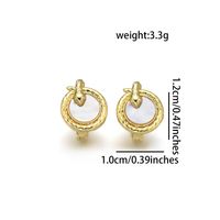 1 Par Elegante Básico Señora Forma De Corazón Mariposa Embutido Cobre Circón Chapados en oro de 18k Pendientes De Gota sku image 2