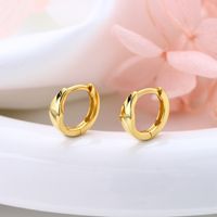 1 Pair Simple Style Round Plating Sterling Silver Earrings main image 9