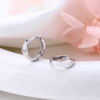 1 Pair Simple Style Round Plating Sterling Silver Earrings main image 7