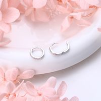 1 Pair Sweet Solid Color Inlay Sterling Silver Zircon Earrings main image 9
