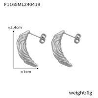 1 Paar IG-Stil Retro Einfacher Stil C-Form U-Form Spiral- Überzug Edelstahl 304 18 Karat Vergoldet Ohrringe sku image 1