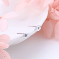 1 Pair Simple Style Devil's Eye Oval Plating Inlay Sterling Silver Artificial Diamond Ear Studs main image 8