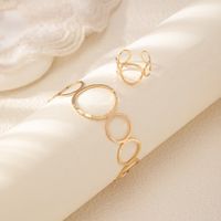 Classical Cute Romantic Geometric Round 14K Gold Plated Alloy Wholesale Jewelry Set main image 5