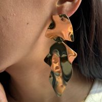 1 Pair Casual Classic Style Leaves 304 Stainless Steel 18K Gold Plated Drop Earrings main image 1