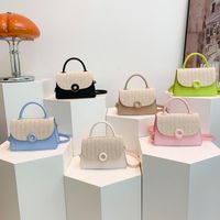 Women's Pu Leather Color Block Classic Style Sewing Thread Zipper Flip Cover Handbag Crossbody Bag main image 8