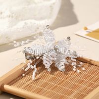 Women's Elegant Bridal Streetwear Flower Artificial Crystal Beaded Hair Clip sku image 1