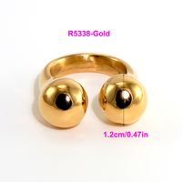 316L Stainless Steel  18K Gold Plated Modern Style Classic Style Shiny Metallic Water Droplets Solid Color Open Rings Rings sku image 15