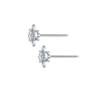 Sterling Silver Elegant Inlay Geometric Lab-grown Diamonds Earrings Necklace main image 4