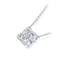 Sterling Silver Elegant Inlay Geometric Lab-grown Diamonds Earrings Necklace main image 2
