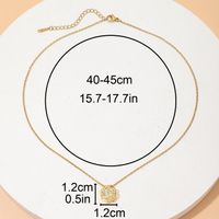Wholesale Elegant Lady Streetwear Flower Copper Inlay Gold Plated Zircon Pendant Necklace main image 2