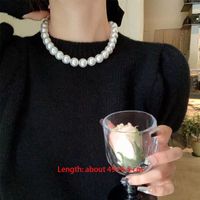 Elegant Simple Style Solid Color Imitation Pearl Beaded Women's Necklace sku image 3