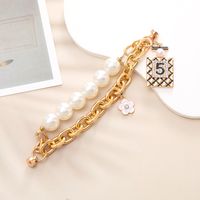 Cute Flower Arylic Alloy Plating Mobile Phone Chain main image 4