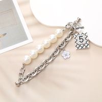 Cute Flower Arylic Alloy Plating Mobile Phone Chain sku image 2