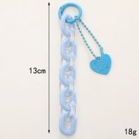 Sweet Letter Heart Shape Arylic Stoving Varnish Bag Pendant Mobile Phone Chain main image 2