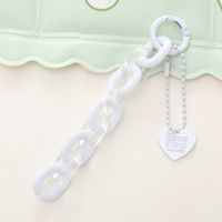 Sweet Letter Heart Shape Arylic Stoving Varnish Bag Pendant Mobile Phone Chain sku image 2