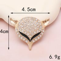 1 Piece 25*70mm 32*45mm 33*40mm Metal Gem Rhinestones Fox Polished DIY Accessories main image 3